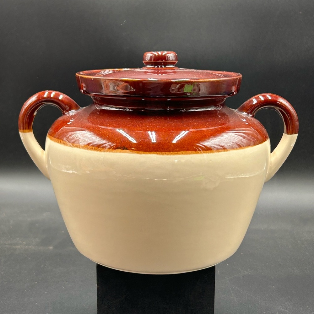 McCoy bean pot 342 Two-Tone brown Ceramic Pot